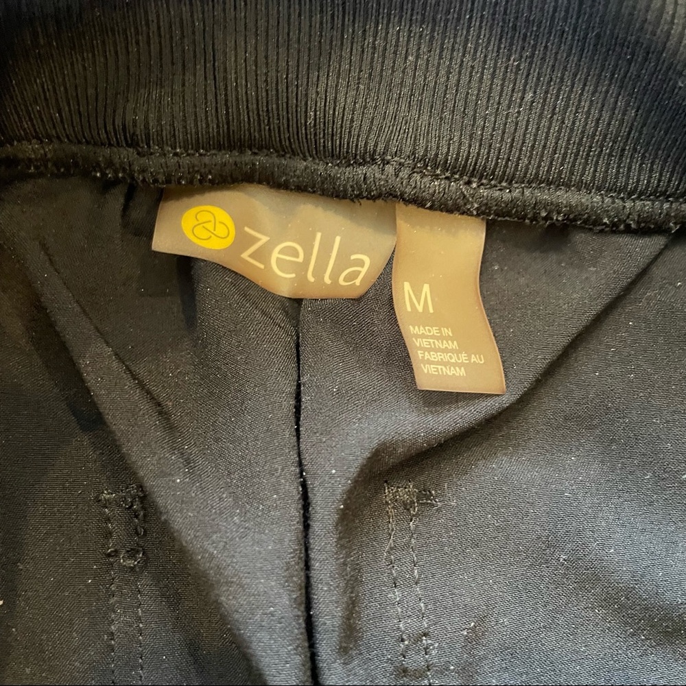 Zella Black Lounge Pants Ruched Size Medium - Picture 11 of 11